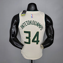 Regata Milwaukee Bucks Masculina - Bege