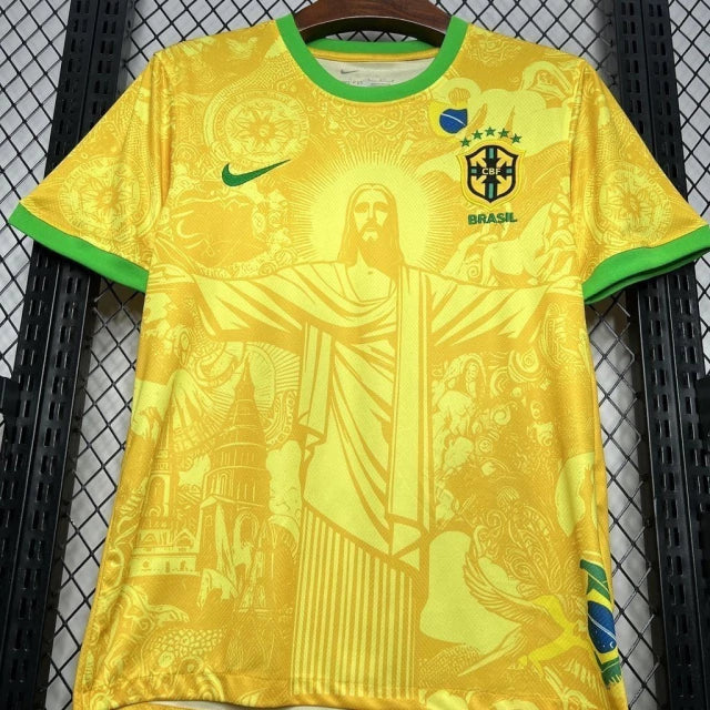 Camisa Brasil Edição Especial Cristo Redentor - Amarela